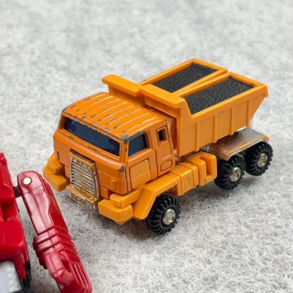 Vintage GoBots Guardian DUMPER MR-09 Yellow Dump Truck Dozer Motorcycle Lot